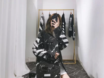 Replica OW Off White Marble Camo Jacket