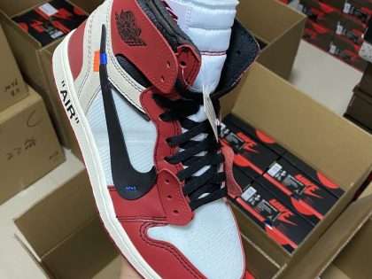 Replica OFF-WHITE x Air Jordan OW AJ1 Retro High OG "UNC"