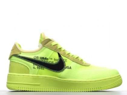 Replica Nike Air Force 1 Low x Off-White Volt Green AO4606700