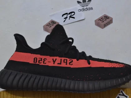 Replica PK God Yeezy Boost 350 V2 Black Red