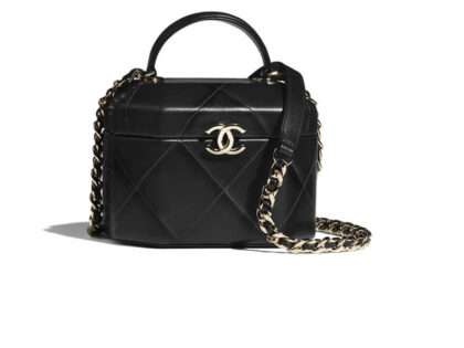 Replica Chanel Lambskin Small Vanity Case Black