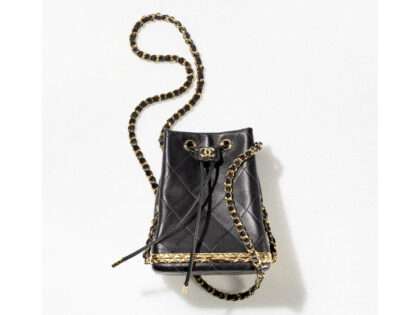 Replica Chanel Small Bucket with Chain in Lambskin