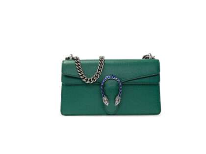 Replica Gucci Dionysus Small Shoulder Bag in Green Leather