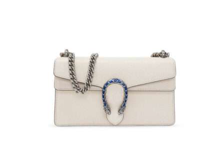 Replica Gucci Dionysus Small Shoulder Bag in White Leather