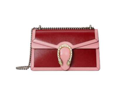 Replica Gucci Dionysus Small Shoulder Bag Red and Pink Leather