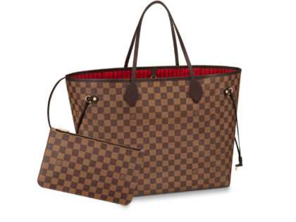 Replica Louis Vuitton Damier Ebene Neverfull GM Red Or Pink