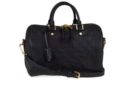 Replica Louis Vuitton Monogram Empreinte Speedy Bandouliere 30 Black