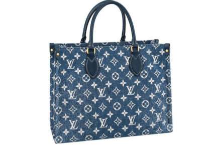 Replica Louis Vuitton Monogram Jacquard Denim OnTheGo GM Blue