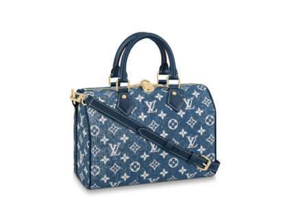 Replica Louis Vuitton Monogram Jacquard Denim Speedy Bandouliere 25 Blue