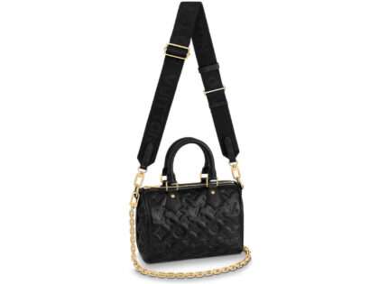 Replica Louis Vuitton Speedy Bandoulière 22 in Black