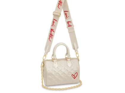 Replica Louis Vuitton Speedy Bandoulière 22 in Ivory