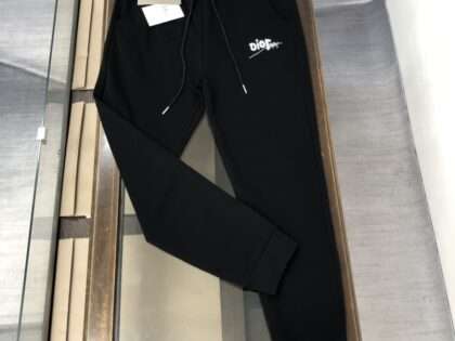 Replica Dior Logo Embroidery Drawstring Men's Sweat Pants #DP002