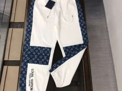 Replica Louis Vuitton 2022 New Printed Logo Drawstring Sweatpants #LP001