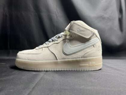 Replica Reigning Champ x Nike Air Force 1 07 Mid Brown Light Grey #AF063