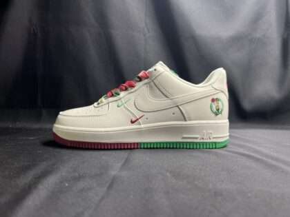 Replica Nike Air Force 1 07 Low Cream White Green Red #AF075