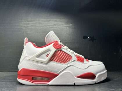 Replica Air Jordan 4 IV Retro Atlanta White Red For Men #AJ4059