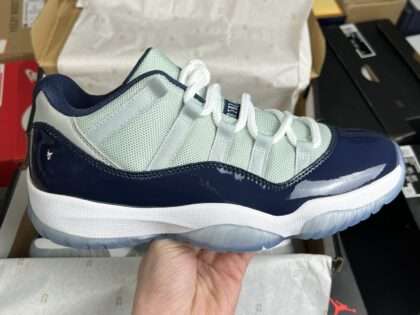 Replica Air Jordan 11 XI Low “Navy Light Green”#AJ11-006