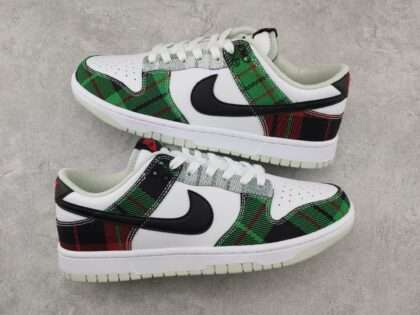 Replica Nike SB Dunk Low Plaid White Green DV0827-100#NLD029