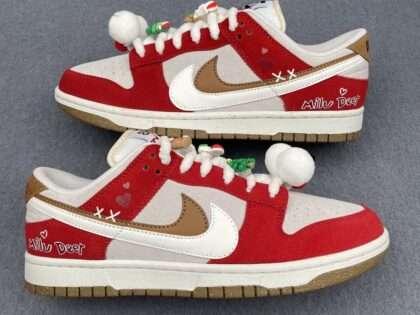 Replica Nike Dunk Low SE”85″ Sneakers Red Grey#NLD031