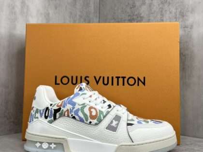 Replica Louis Vuitton Trainer Sneakers White #LV080