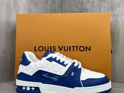 Replica Louis Vuitton Trainer Sneakers Blue White#LV086
