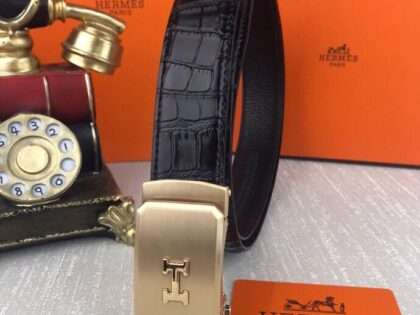 Replica HERMES Men's Black Belt #HB001