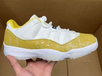 Replica Air Jordan 11 Low WMNS “Yellow Snakeskin”#AJ11-008