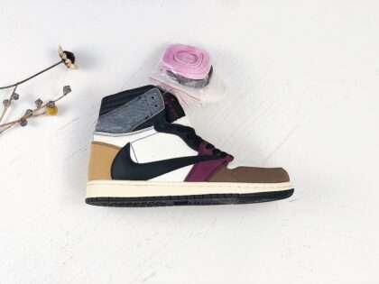 Replica Travis Scott x Nike Air Jordan 1 High OG White Orange CD4487 101 #AJ1-013