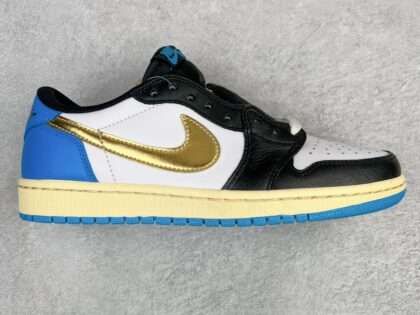 Replica Air Jordan 1 Low OG Black White Blue CZ0790-104#AJ1-015