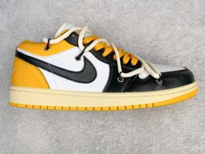 Replica Air Jordan 1 Low Yellow Black#AJ1-018