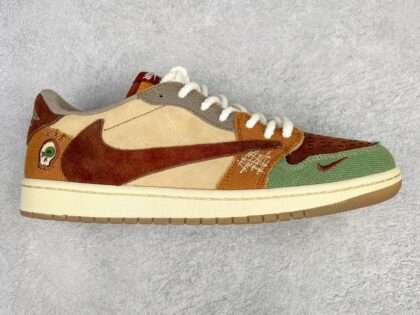 Replica Custom Travis Scott x Air Jordan 1 Low TS Brown#AJ1-026