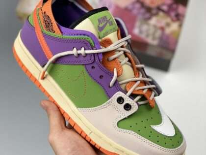 Replica Nike SB Dunk Low Orange Purple Green Multi-Color BQ6817-038