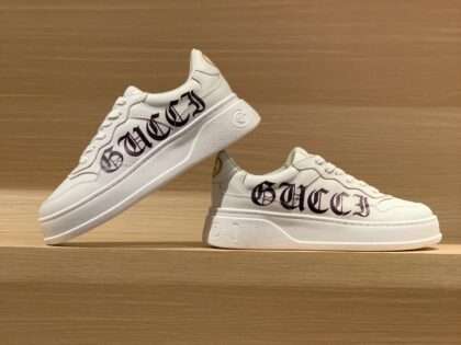 Replica Gucci Screener GG Embossed High-Top Sneaker White#GU009