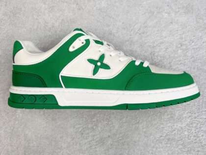 Replica Louis Vuitton 23ss Trainer Sneakers Green White #LV099