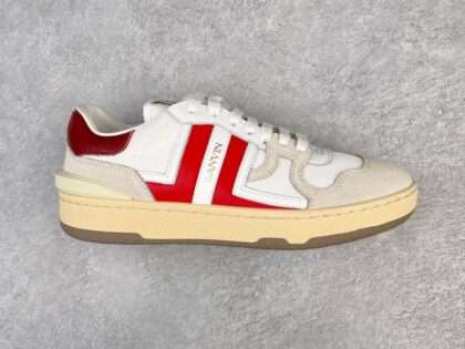 Replica Lanvin White Red Grey Sneakers #LS006
