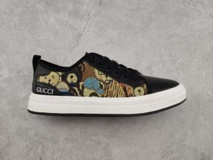 Replica Gucci New Casual Shoes Printed Sneakers Black