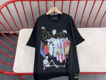 Replica AMIRI graphic-print short-sleeve T-shirt Black And White