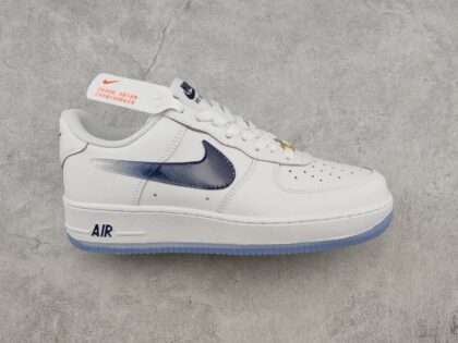 Replica Nike Air Force 1 07 Low White Midnight Blue Metallic Gold