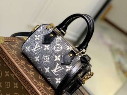Replica Louis Vuitton Nano Speedy Monogram Eclipse Bag M82242