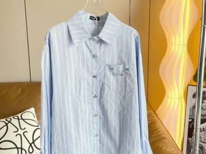 Replica Balenciaga Striped Shirts Long Sleeved For Unisex#HTS384