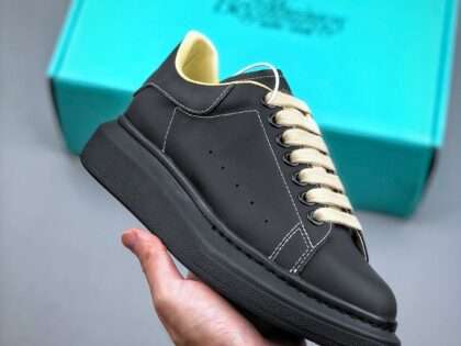 Replica Alexander McQueen Sole Leather Sneakers Black