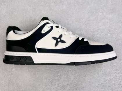 Replica Louis Vuitton 23ss Trainer Sneakers Black White #LV100