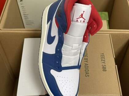 Replica Air Jordan 1 Mid "Blue/Red" BQ6472-146