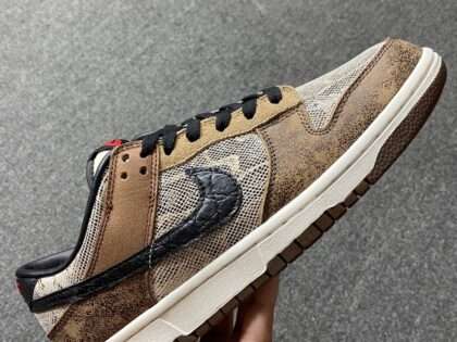 Replica Nike Dunk Low Premium CO.JP Brown Snakeskin