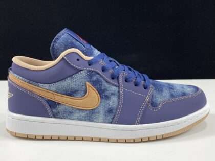 Replica Nike Air Jordan 1 Low SE "Denim" Blue/ Navy