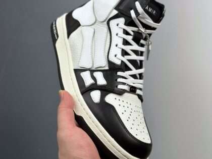 Replica AMIRI Skel Top Hi Black White Black W0F22499NL