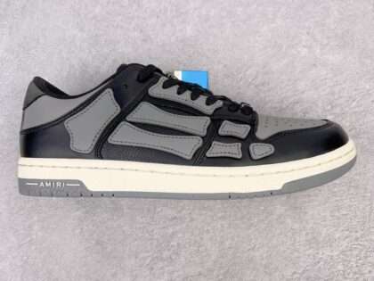 Replica AMIRI Black & Grey Low Skel Top Sneaker