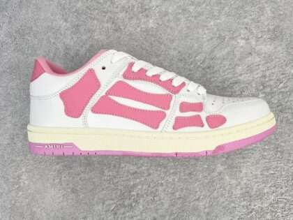 Replica AMIRI White And Pink Low Skel Top Sneaker