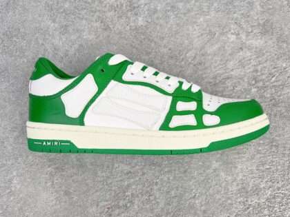 Replica AMIRI White And Green Low Skel Top Sneaker