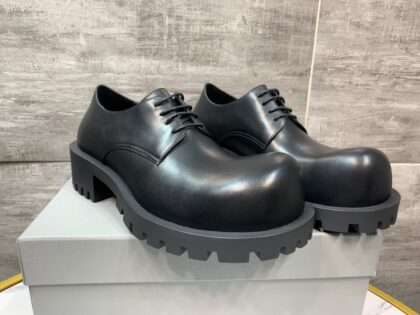 Replica Balenciaga Black HUMMER Derby Shoes#CBLG042
